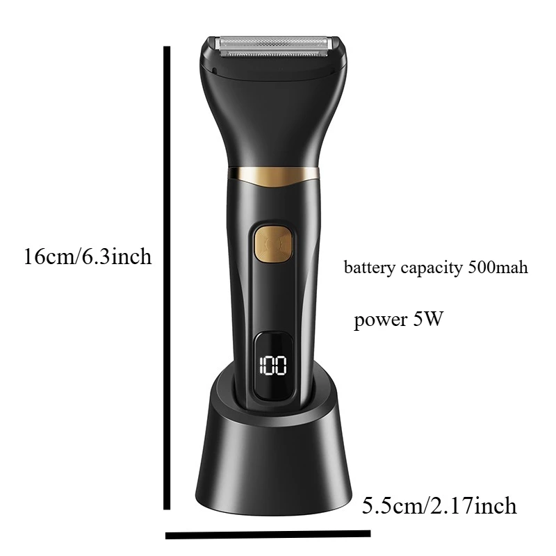 3-Piece Set Men's Electric Hair Clippers Facial Trimmer Short Beard Trimmer - Home Car Dual Use Precision Haircut Shaving Groomi