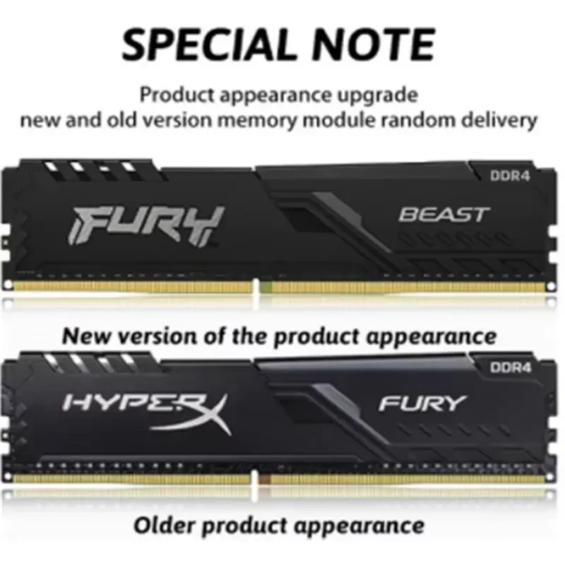DDR4 Ram Memory 8GB 16GB 32GB 3600MHz HyperX Fury DDR4 3200MHz 2666MHz 2400MHz 2133MHz DRAM DIMM 288Pin For PC Desktop Computer view 4