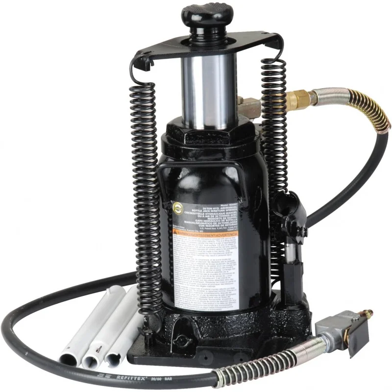 

(GGQ)18206C Черный гидравлический домкрат для бутылок с возвратными пружинами — емкость 20 тонн PN