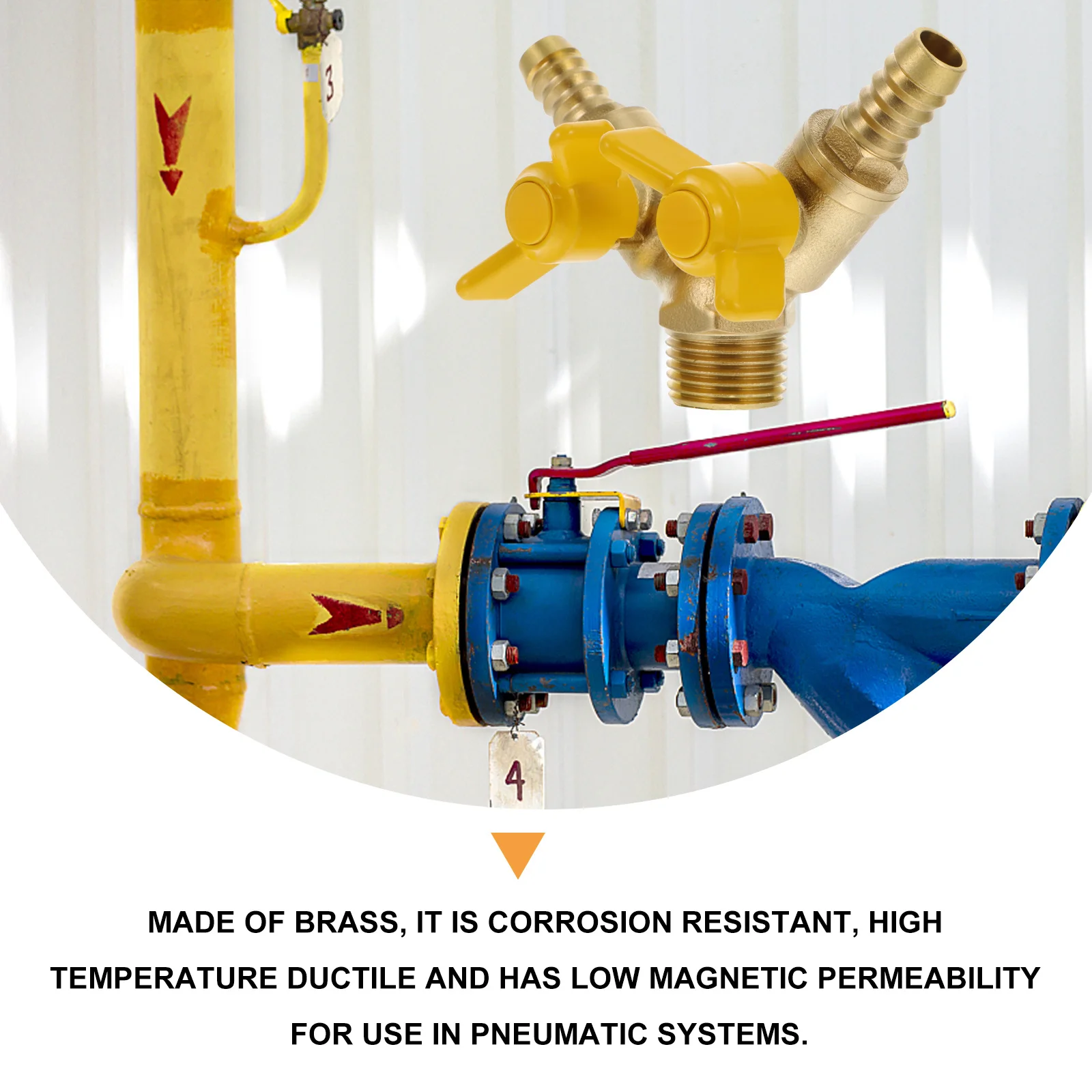 

1pc Dn15-12Mm Brass Ball Valve 3-Way Gas Switch Y-Type Dual Control For Pneumatic System Use Pipe Fitting Equipment