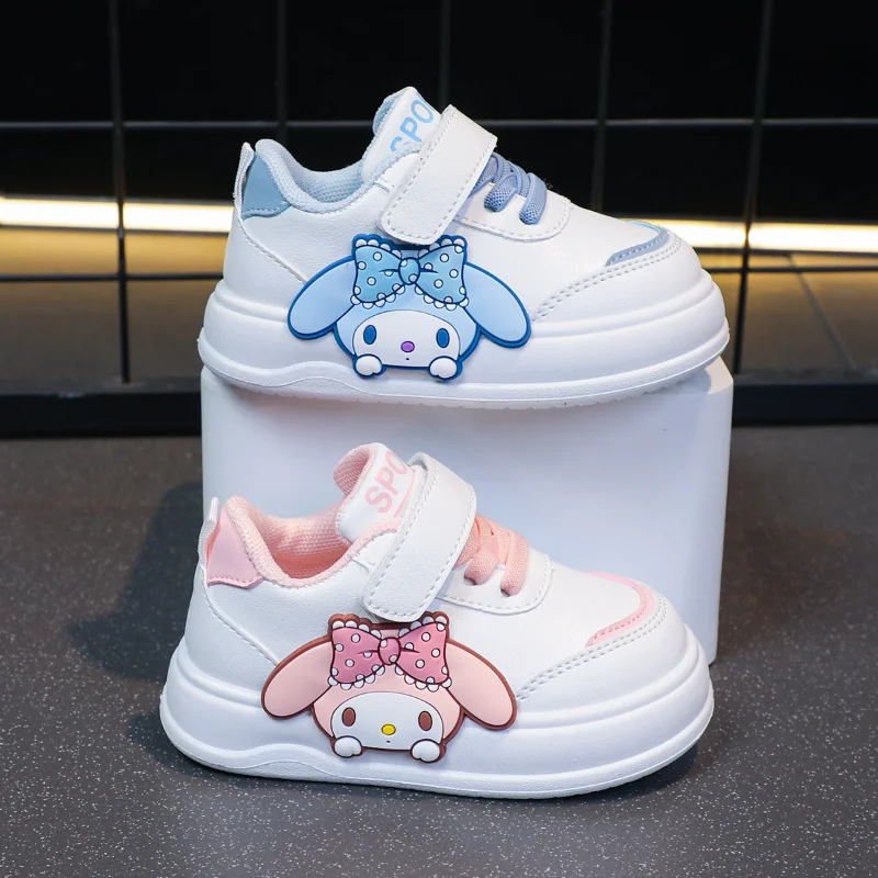 

Sanrio Children's Cute Melody Casual Board Shoes Girl's Cartoon Sneakers Autumn Spring New Kawaii Anti Slip Soft Sole Shoes