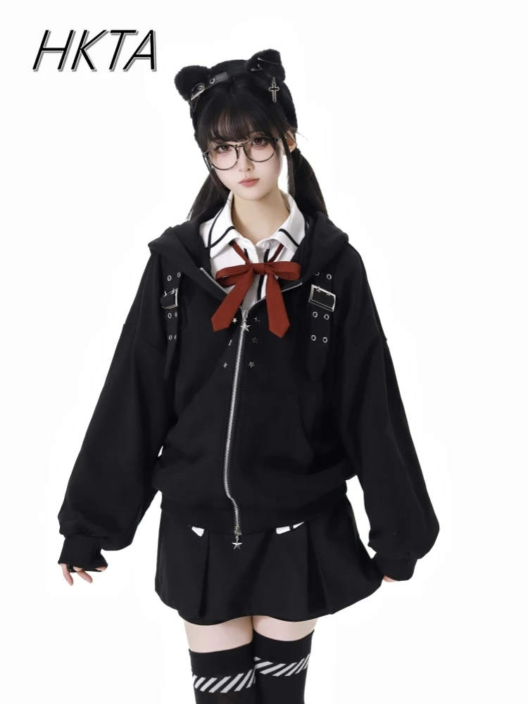 

Sweet Cool Hot Girl Hoodies Jacket Small Suit Waist Bow College Style White Women Shirt Spring Mini Shorts Skirt Cross Leg Cover
