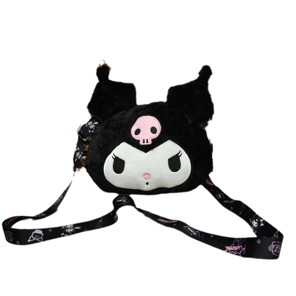 Sanrio – sac à main en peluche Kuromi pour femmes, sac à bandoulière, sac de rangement à la mode, portefeuille zéro cadeau