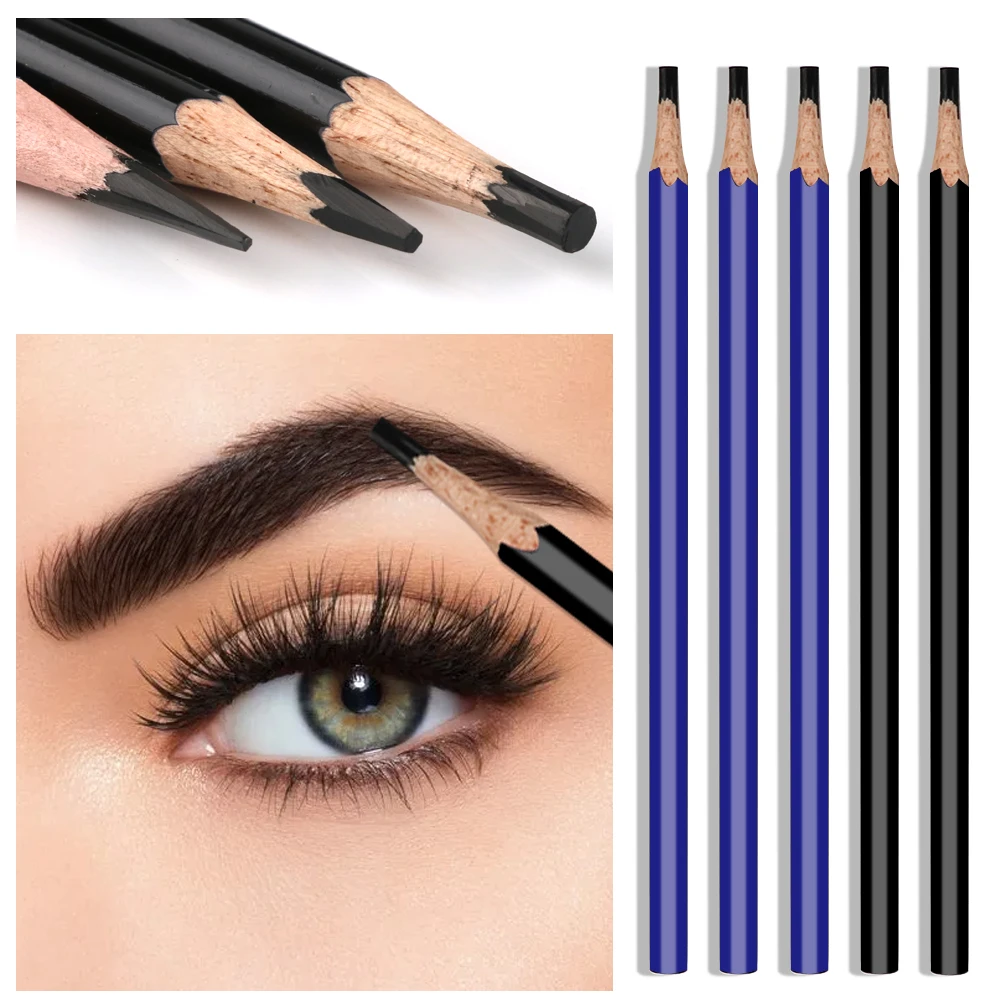 

Набор из 5 деревянных водостойких карандашей для микроблейдинга, перманентного макияжа бровей и губ, инструмент для татуажа и бьюти-процедур