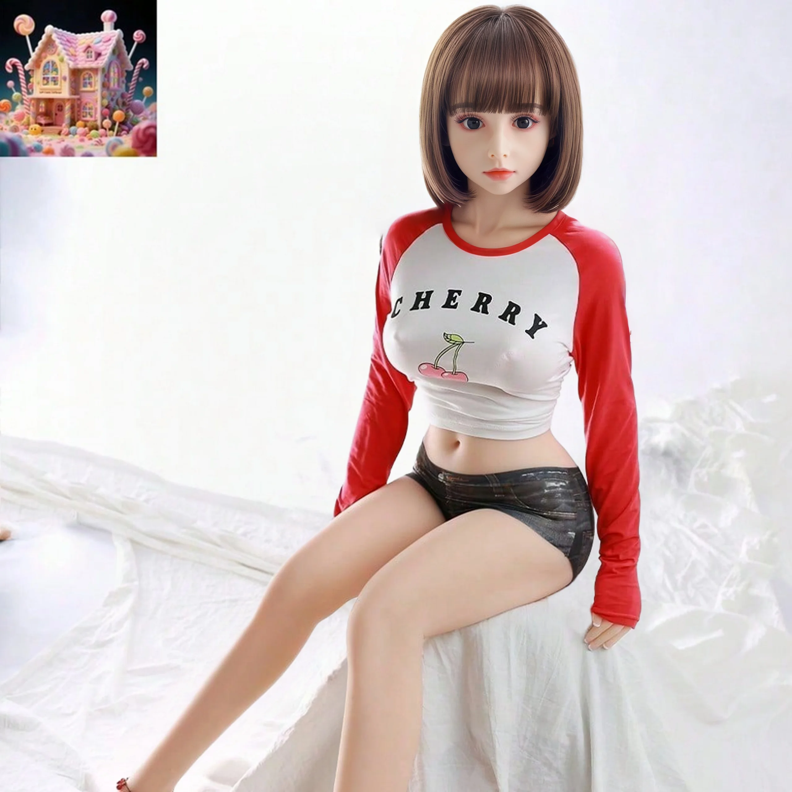 ตุ๊กตา TPE ไร้รอยต่อ ขนาด 140 ซม./100 ซม. โครงสร้างแข็งแรง ท่าทางหลากหลาย แต่งหน้าประณีต ผิวเนียนละเอียด เหมาะสำหรับการถ่ายภาพ