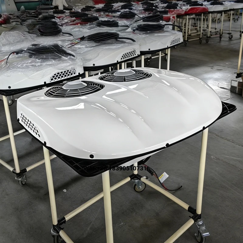 

Ultra Thin Style 24V Rooftop Truck Air Conditioner Parking Cooler RV 9500BTU Double Fan 12Volt Inverter Electric Scroll