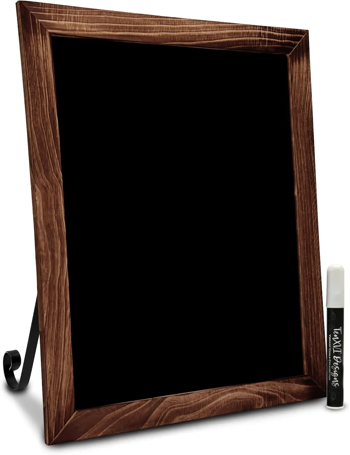 

18x22 Magnetic Chalkboard Sign with Removable Legs for Weddings, Restaurants, Home Decor in Rustic Brown