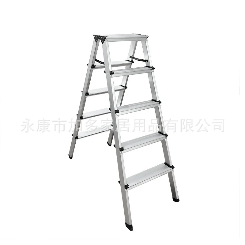 سلم سميك من سبائك الألومنيوم يحمل 150 كجم سلم متعرج سلم منزلي 2345 خطوة #5