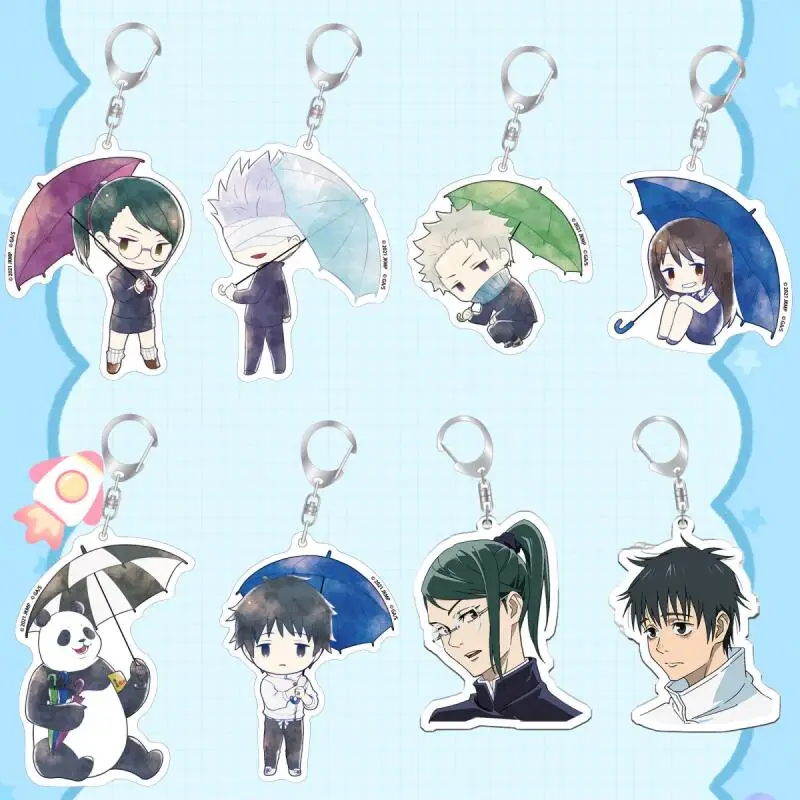 Acrylic Key Buckle for Jjk Satoru Gojo Toge Inumaki Rika Orimoto Yuta Okkotsu Anime Peripheral Backpack Pendant Birthday Gift