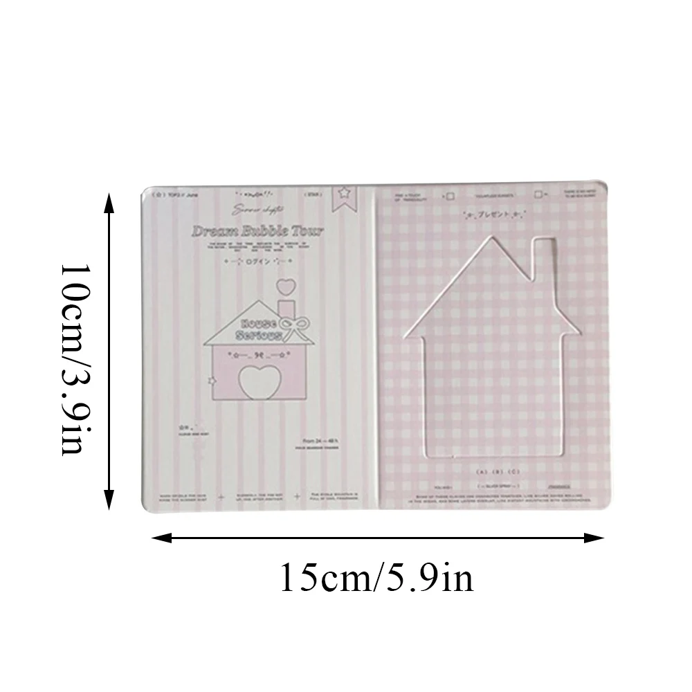 10pcs/pack Cute Pink 3 Inch Hollow Folding Card Photo Card Korean Idol Photocard Card Frame DIY Photo Card Paper Message Card