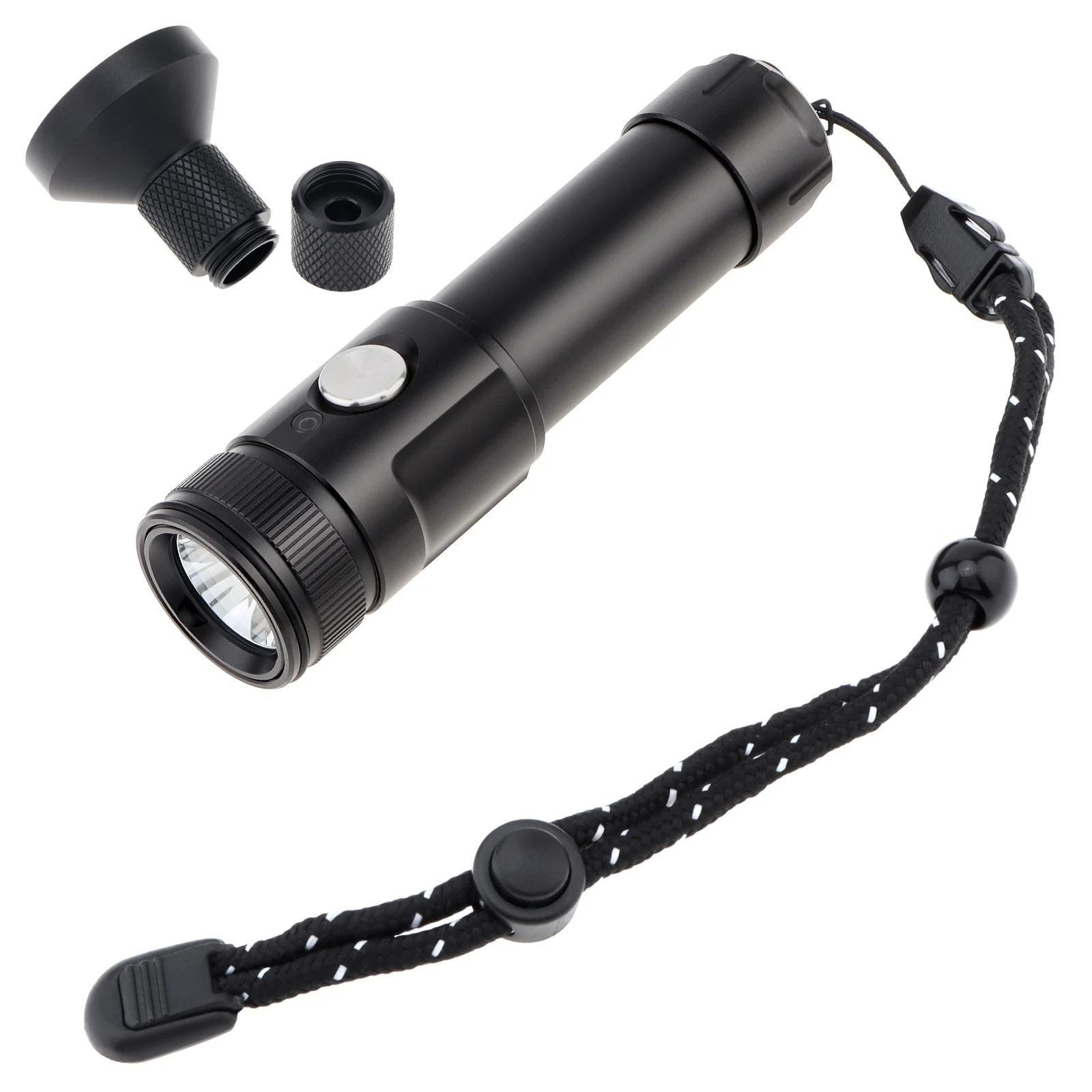 安全なdf19スキューバダイビング懐中電灯、6モードライト、ナイトダイビング用、プロのダイビング、水中ダイビングライト