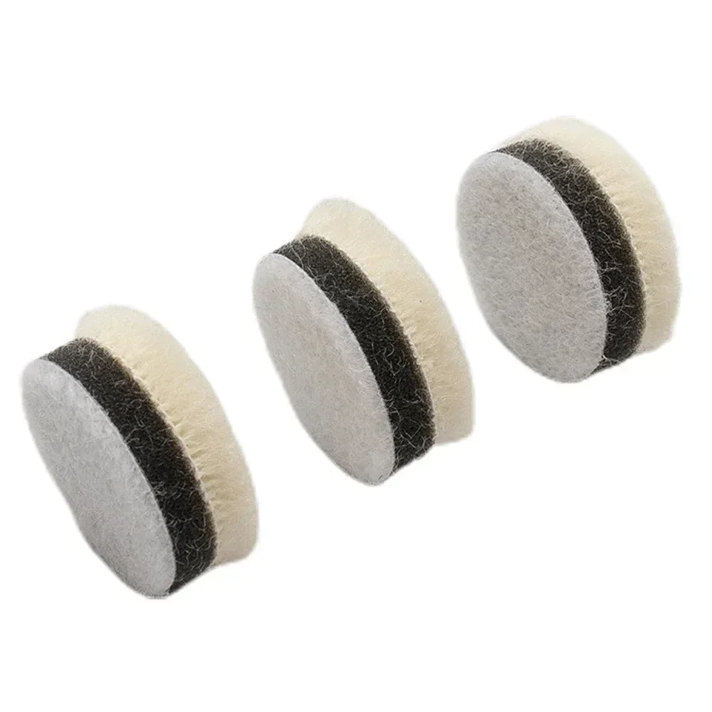 30Pcs 1inch Wool Polishing Pads Small Detail Polishing Grinding Cleaning Tools For Car Polisher Glass Polishing Cleaning Tools