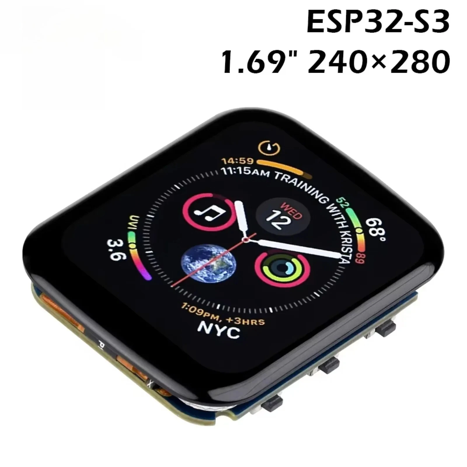 ESP32-S3 Development Board with 1.69 Inch Touch LCD, 240x280 262K Display 6-Axis IMU Sensor for DIY IoT Project Automation