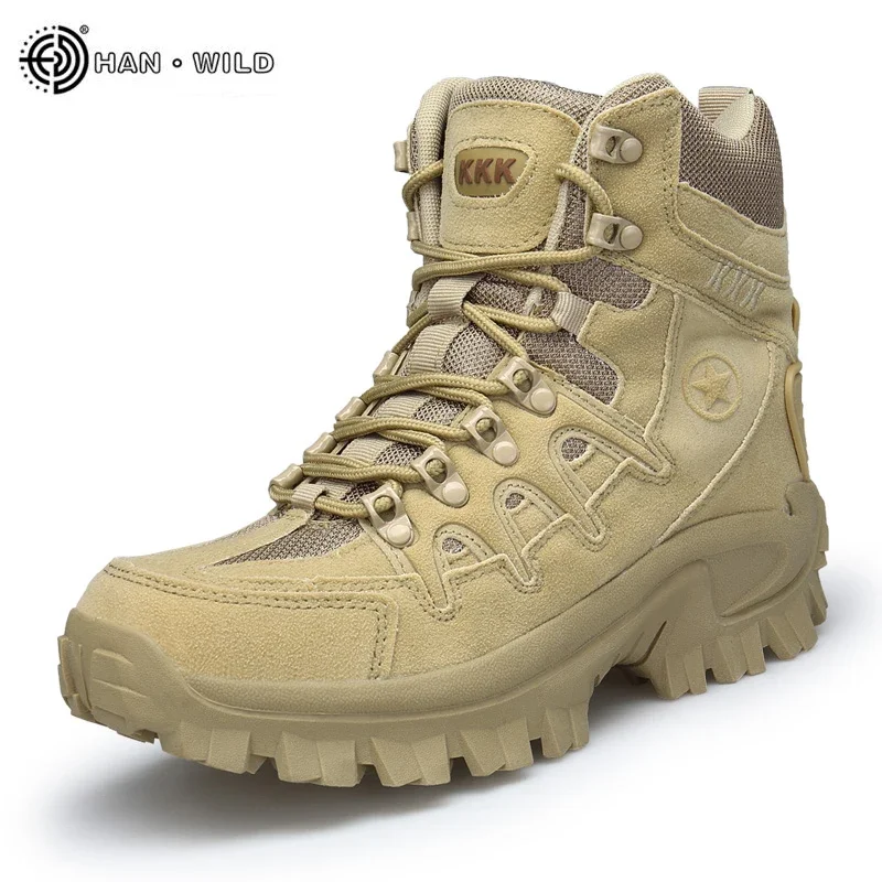 

Winter Shoes Men Boots Special Force Leather Waterproof Desert Combat Shoes Mens Tactical Ankle Snow Boot Man