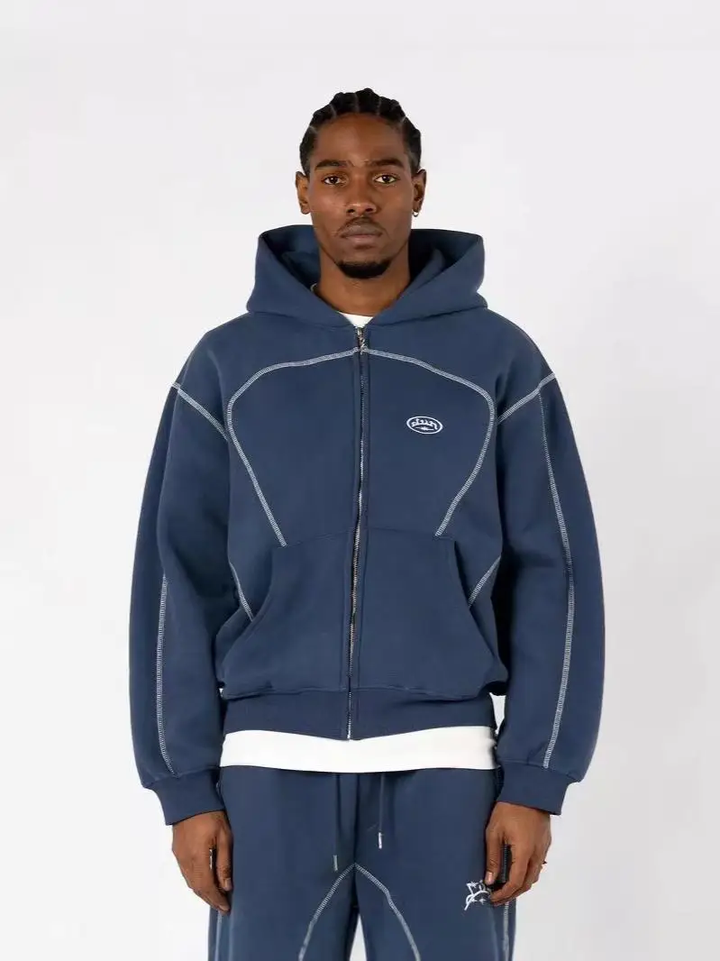 ملابس رياضية كاجوال للرجال من Street Retro مع صور ظلية عصرية فريدة من نوعها على طراز الهيب هوب بلوزات كبيرة الحجم مع قلنسوة غير رسمية