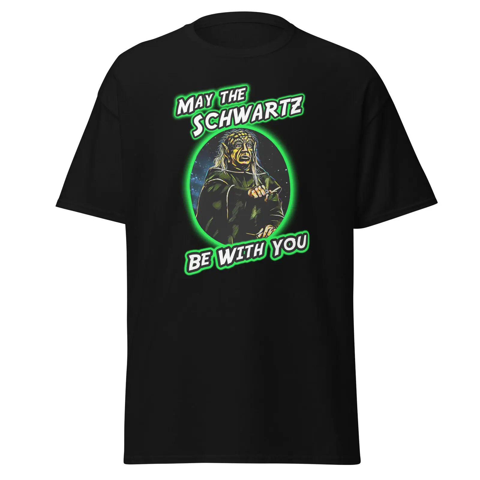 

Spaceballs Shirt 80s Movie May the Schwartz Be with You Casual Round Neck Short Sleeve Men's Tees Regular Fit Men Women T Shirt