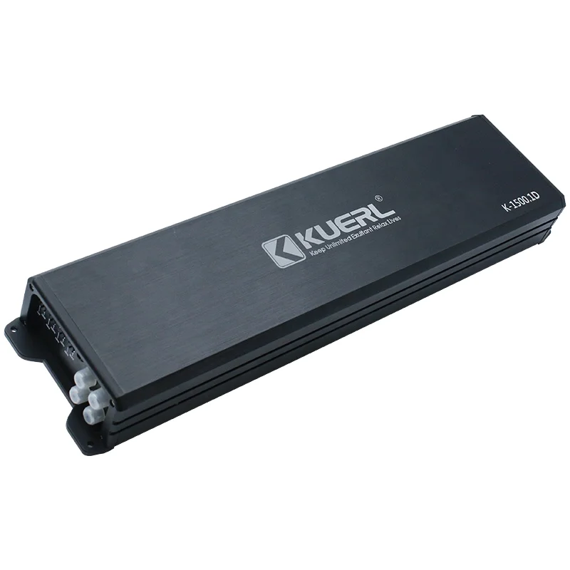 High Power 12V RMS Power 1500W*1CH@1Ω/950W*1CH@2Ω/550W*1CH@4Ω Car Audio Power Amplifier Class D Monoblock Digital Car Amplifier