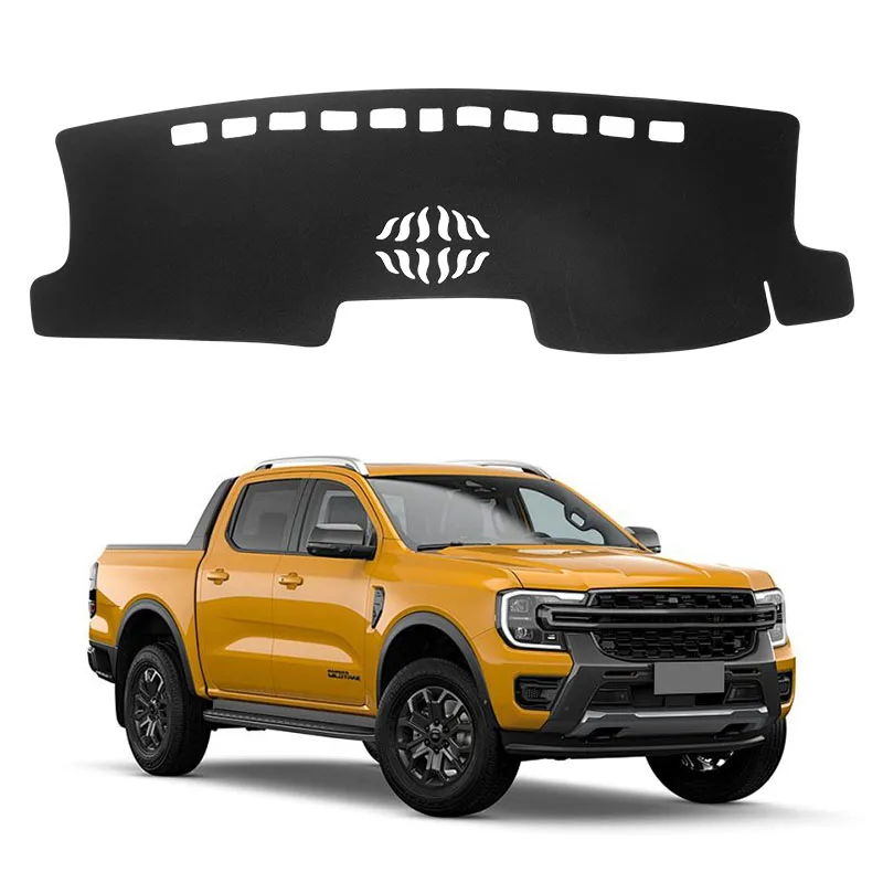 LHD RHD For Ford Ranger Raptor Wildtrak T9 Car Dashboard Protect Cover Dash Light-proof Mats Non-slip Sun Shade Pad Carpet Mat