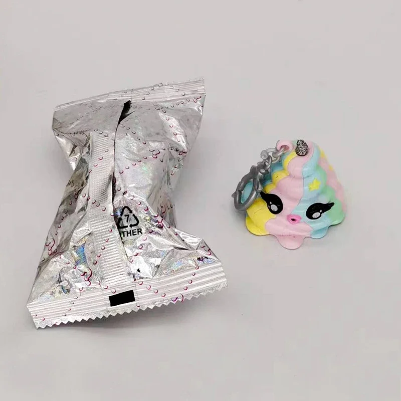 2Pcs Original Blind Mystery Bag Unicorn PVC Slime Figure Keychain Pendant Figurine Rare Glitter Collect Model Surprise Gift Toy