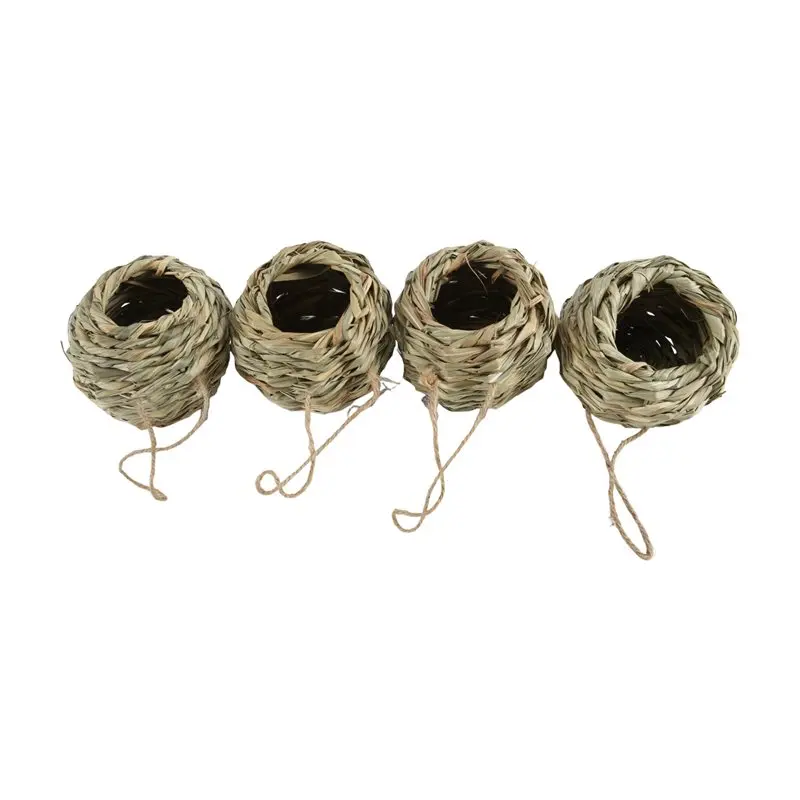 BAAJ-4Pack Hanging Bird Nest House For Outside,Hand Woven Hand Woven Bird Nest 12 X 12Cm For Gardens,Balconies,Tree Trunks
