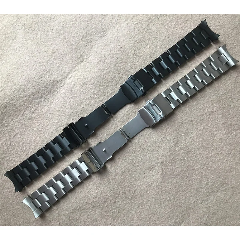 Сменный ремешок из твердой нержавеющей стали 20 мм 22 мм с изогнутым концом для Seiko skx007 skx009 skx011 с аксессуарами для браслетов-инструментов