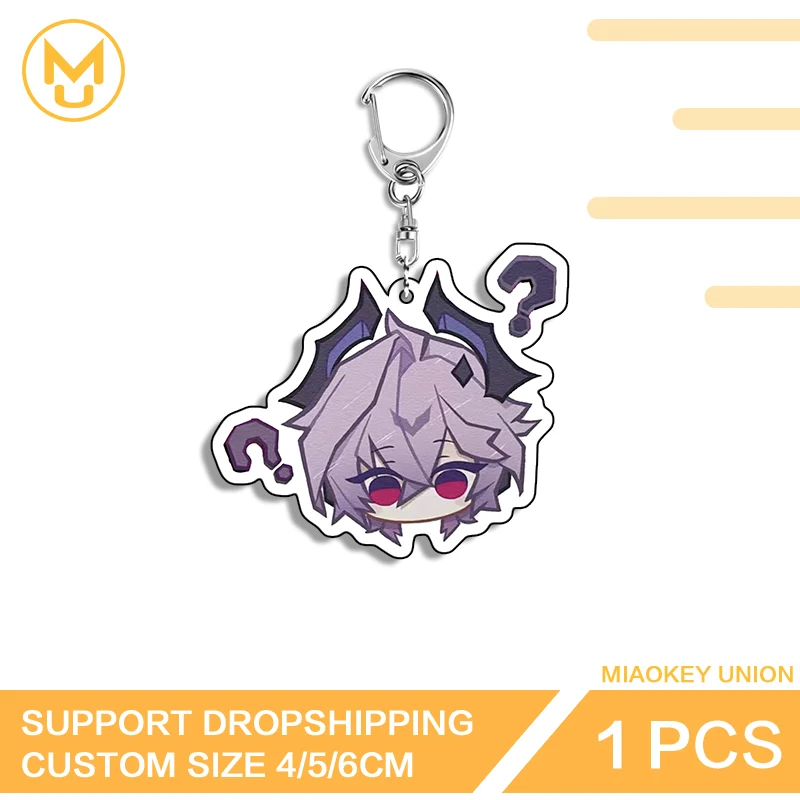 Genshin Impact Durin Doubt Boy Attractive High Quality Edgy Naughty Picture Double Sided Keyring Functional Anime Peripherals