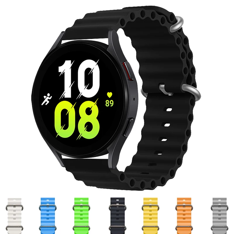 Ocean Starp for Samsung Galaxy Watch 6/5/5 pro 4 classic 42mm 46mm 45mm 20mm 22mm Silicone band correa galaxy watch 4 44mm 40mm