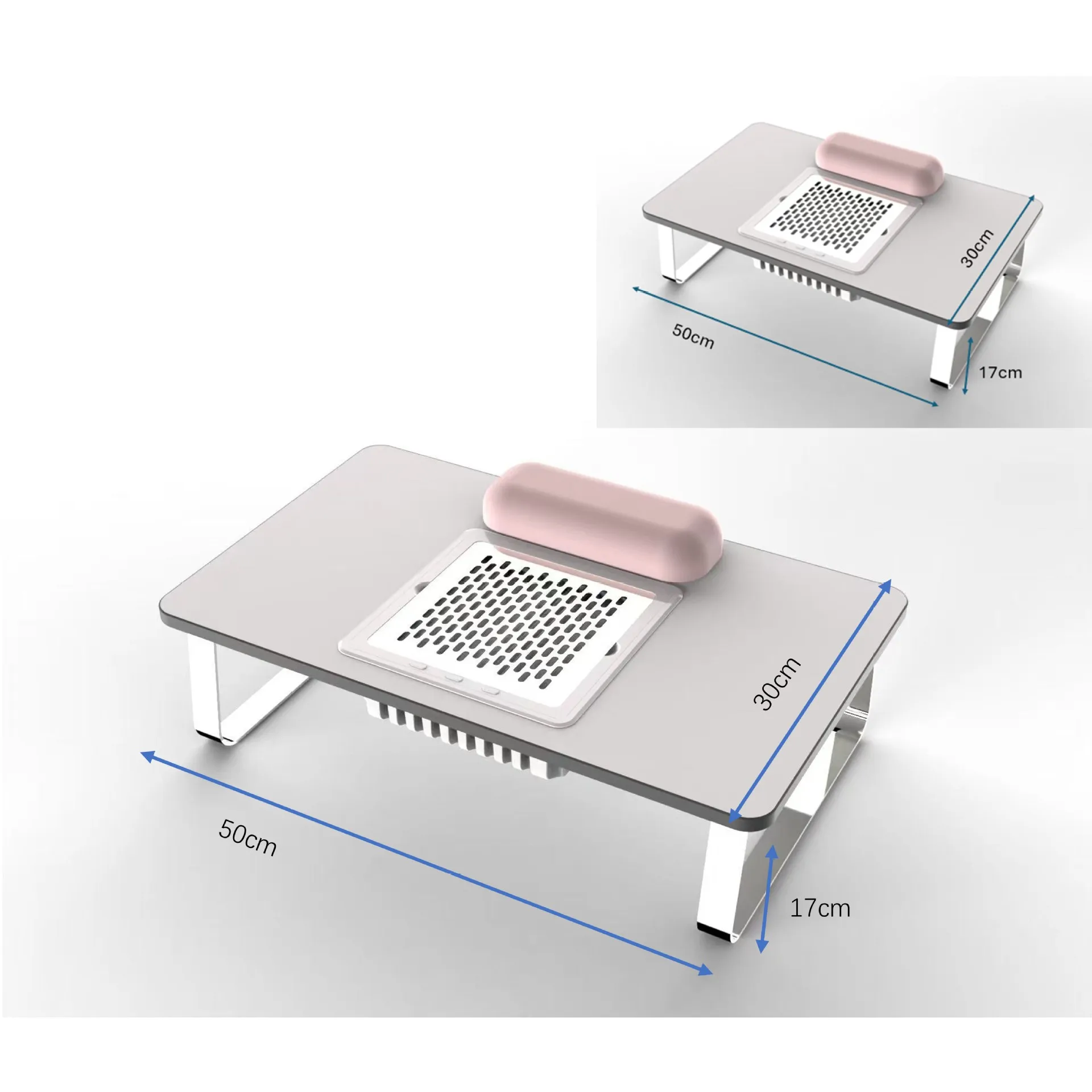 

Mini nail table with multifunctional movable nail tools, super strong adjustable vacuum cleaner, hand pad, nail table