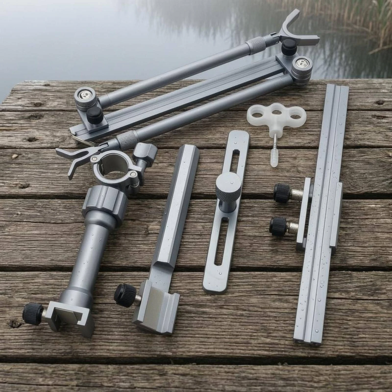 Adjustable Fishing Rod Holder Sliding Rail Telescopic Rod Holder Telescopic Fishing Mount Aviation Aluminum Outdoor Gear Stable