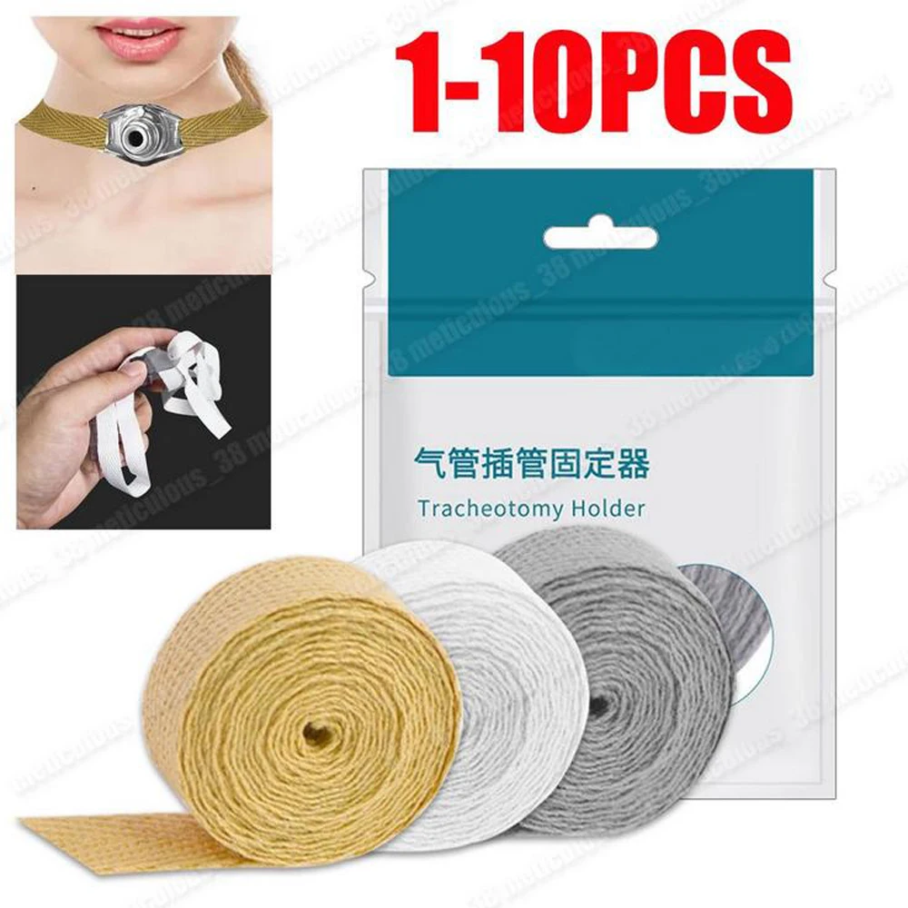1-10 لفة القصبة الهوائية حبل 10/12/15 مللي متر الطبية القصبة الهوائية تثبيت القصبة الهوائية أنبوب حزام حزام القصبة الهوائية أنبوب تثبيت حزام #1