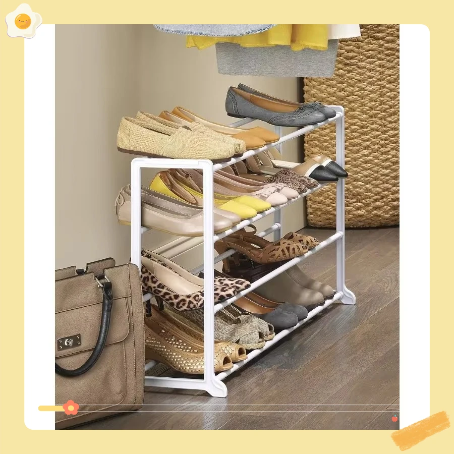 رف أحذية مكون من 20 زوجًا مكون من 4 طبقات قائم بذاته |   منظم لتخزين مدخل الخزانة وحل توفير المساحة