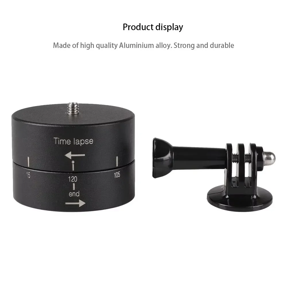 360 Degrees Time Lapse Stabilizer Photography Aluminum Panning Rotating 60 Min Yuntai for GoPro Hero 11 10 9 Xiaomi DSLR Phone