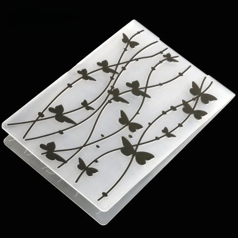 New Arrival 3D Embossing Folder Transparent Embossing Plastic Plates Design For DIY Paper Cutting Dies Scrapbooking 10.5x14.5cm