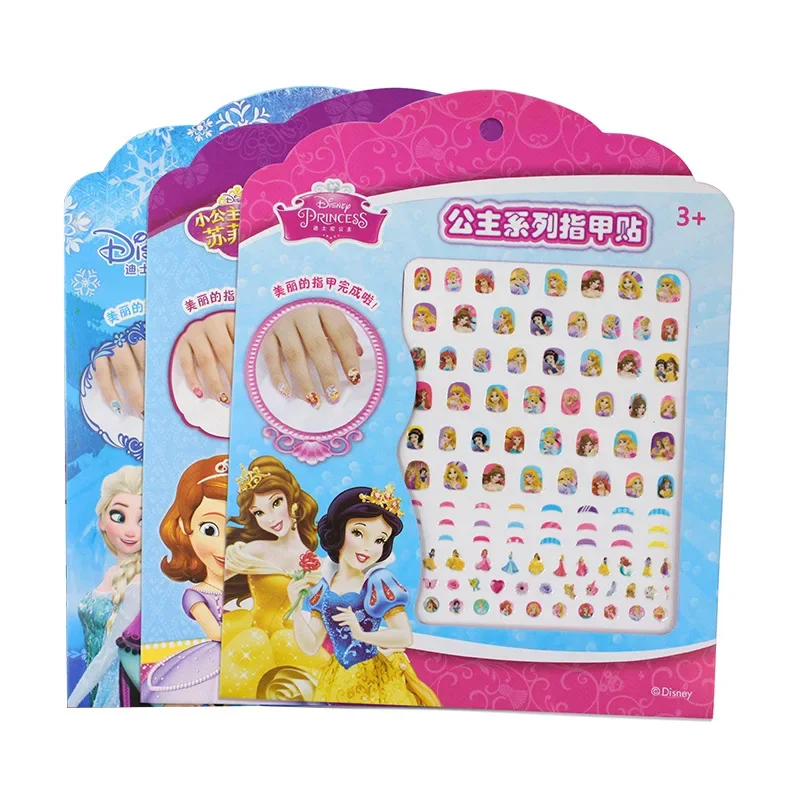 frozen elsa anna Nail Stickers Toy new Disney Sofia White snow Princess girls sticker toys for girlfriend kids gift