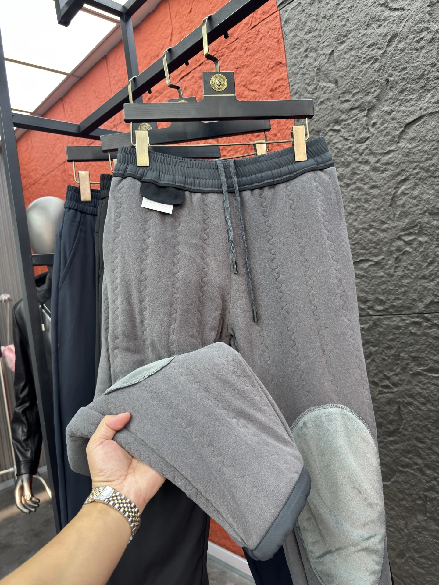 

Svip Men's Comfortable Fce Lined Thiened Straight Leg Casual Pants Winter Warm Cotton Trousers Straight Cut Leisure Trou...