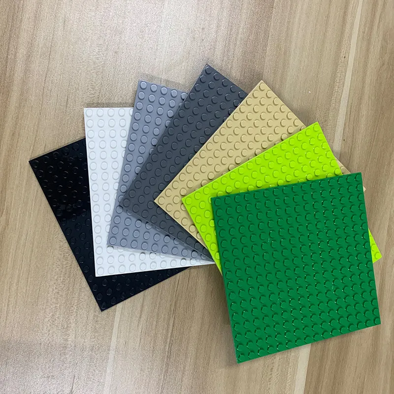 2 قطعة 16 × 16 لوحات أساسية مزدوجة الجوانب لبنات البناء، لوحات DIY لبناء مدينة MOC، لعبة تعليمية متوافقة للأطفال