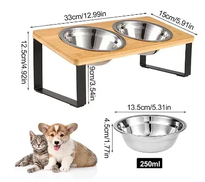 

Customized Easy To Clean Dog & Cat Feeding Bowl 2024 New Arrival Wood Made Pet Feeder Bowl Buy At Reasonable Cost