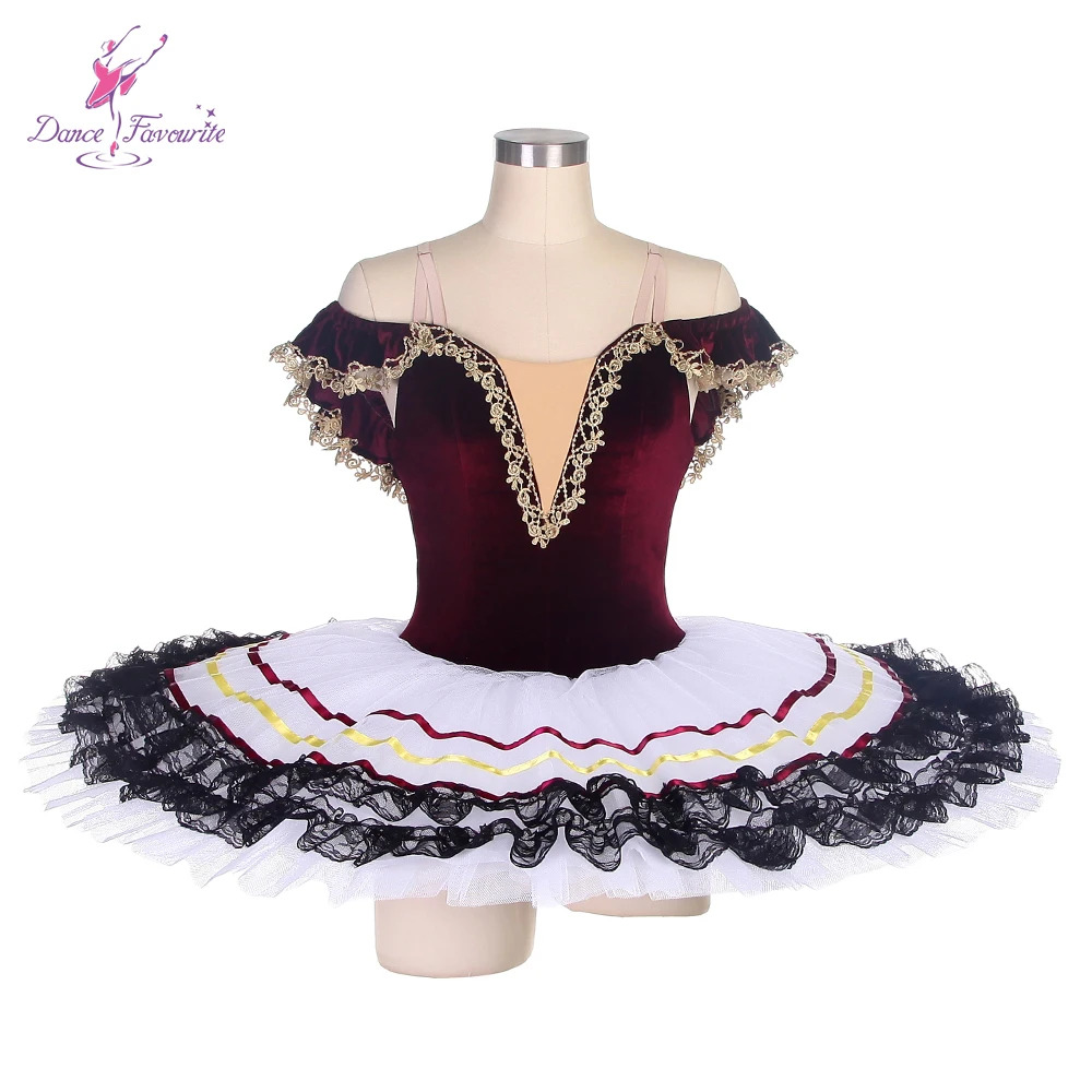 

Dance Favourite Ballet Tutus BLL485 New Stunning Pre-professional Ballet Tutu Burgundy Velvet Bodice Ballet Costumes