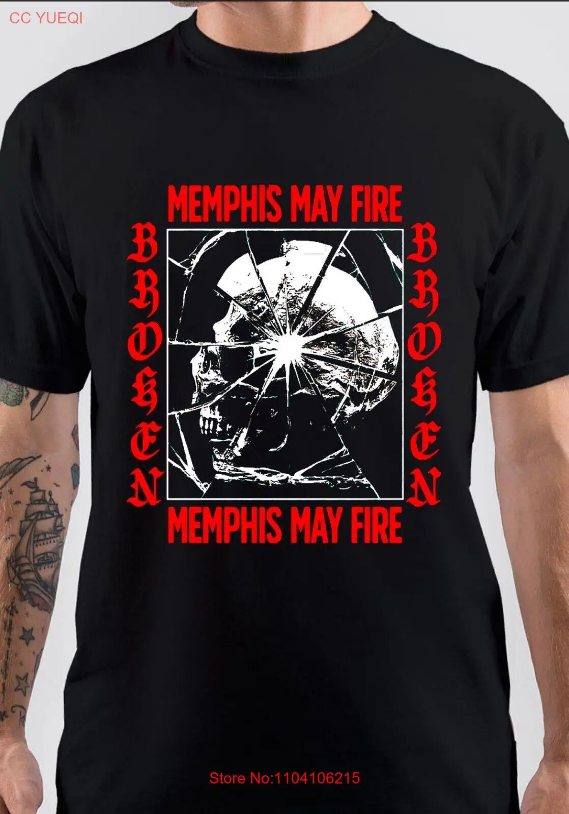 

Vtg Memphis May Fire Band For Men Cotton Black All Size Classic T Shirt