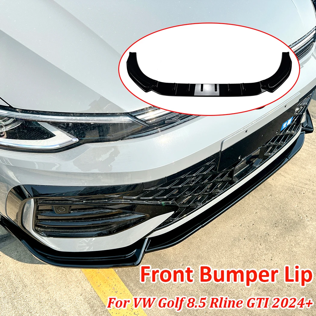 

For Volkswagen VW Golf 8.5 Rline GTI 2024+ Car Front Bumper Lip Spoiler Diffuser Exterior Trim Body Kits Tuning Accessories