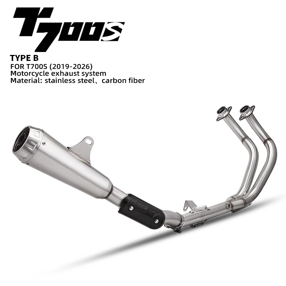 

Motorcycle Escape Tube Slip on Line Muffler with DB Killer For T7 T700 Tenere 700 2019-2026