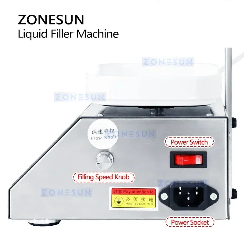 ZONESUN آلة تعبئة وزن السائل وزن حشو مضخة تمعجية التحكم الرقمي معدات تعبئة الزجاجات ZS-M90