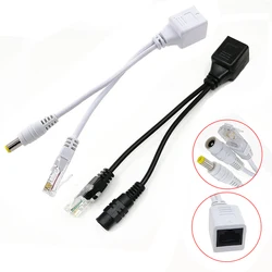 1 Pair POE Splitter RJ45  Cable Power Over Ethernet Adapter Injector Splitter DC 12V IP Camera