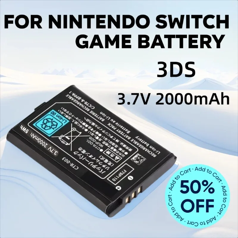 

2000mAh 3.7V for Nintendo Switch Pro Wireless Controller 3DS 2DS XL CTR-003 CTR-001Game Battery