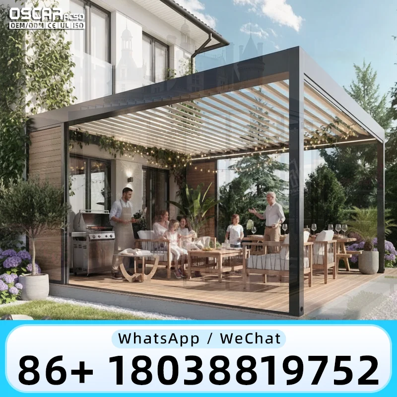 Best Selling Aluminum Frame Louvered Pergola With Roof Outdoor Aluminum Patio Shelter For Garden Backyard Poolside pergola