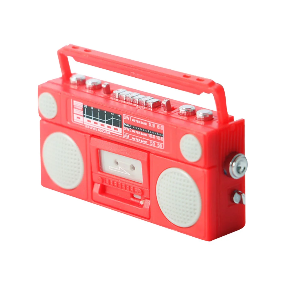 

Classical Radio Model Toddler Furniture Playhouse Accessory Red Plastic Vintage Child