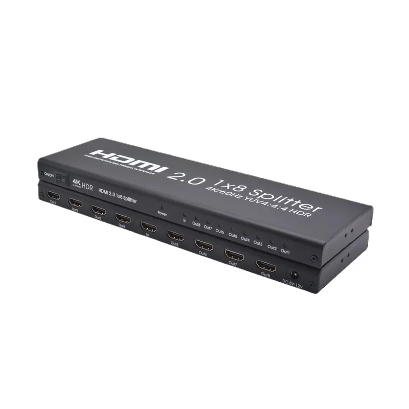

HDMI 2.0 Splitter - 1x8 Video Distribution Amplifier - High Definition Video Splitter 1 Input 8 Output