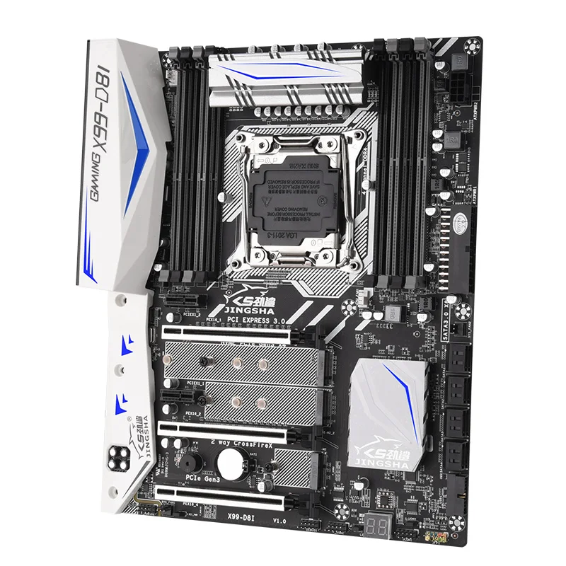 Imagem -04 - Kit Placa Mãe Processador e5 2696v3 Ddr4 4x8 = 32gb Ram Quatro Canais Lga20113 Nvme Kit Wifi M.2 Xeon X99 Jingsha-x99-d8i