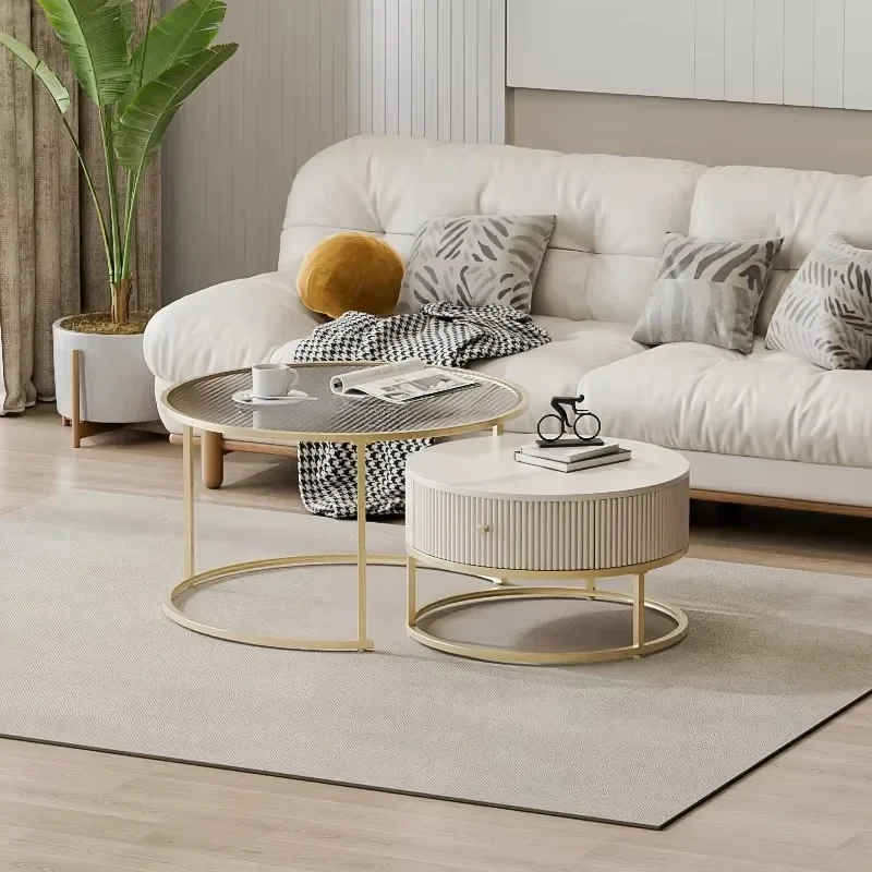 

Современный роскошный приставной столик Glam, скандинавский минималистичный простой круглый журнальный столик, стол Basse De Salon, мебель для гостиной FYCT