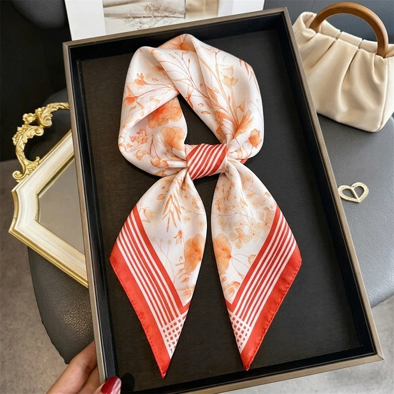 

Female Scarf Fashion Hijab Square Turban Luxury Print Bandana Headscarf Neckerchief Handkerchief Windproof Shawl Headband Wraps
